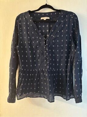 LOFT Navy Blue top